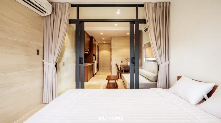 Serviced apartment for rent in Co Giang St Phu Nhuan HCMC 40sqm 600 USD/month