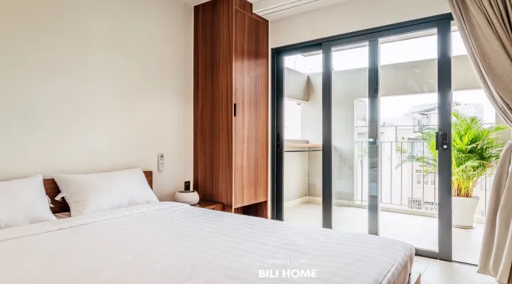 Serviced apartment for rent in Co Giang St Phu Nhuan HCMC 40sqm 600 USD/month