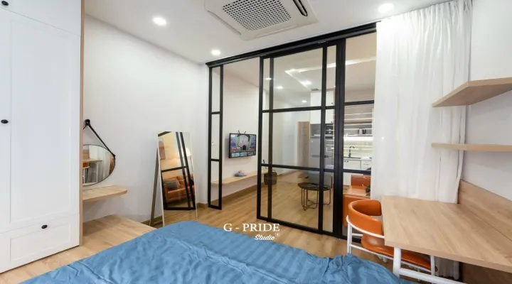 Newly Building Serviced Apartment For Rent in Phan Dinh Phung Street Phu Nhuan HCMC 40sqm 600 USD/month