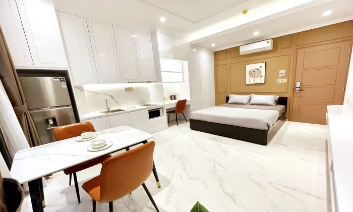 Very Modern Studio Serviced Apartment For Rent in Dakao District 1 HCMC 25sqm 610 USD/month