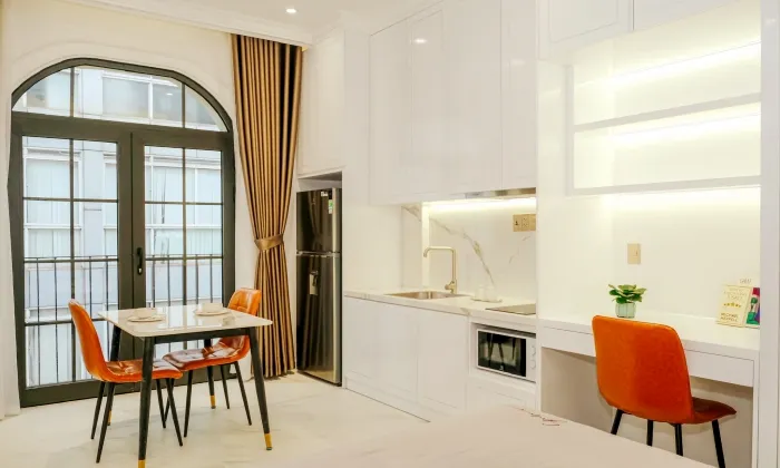 Very Modern Studio Serviced Apartment For Rent in Dakao District 1 HCMC 25sqm 610 USD/month