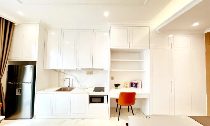 Very Modern Studio Serviced Apartment For Rent in Dakao District 1 HCMC 25sqm 610 USD/month