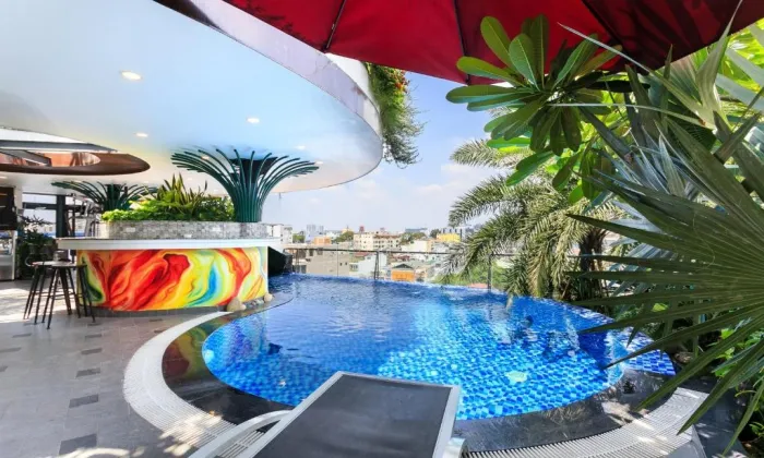 Stunning Studio Garden Building Serviced Apartment For Rent in District 3 HCMC 40sqm 600 USD/month
