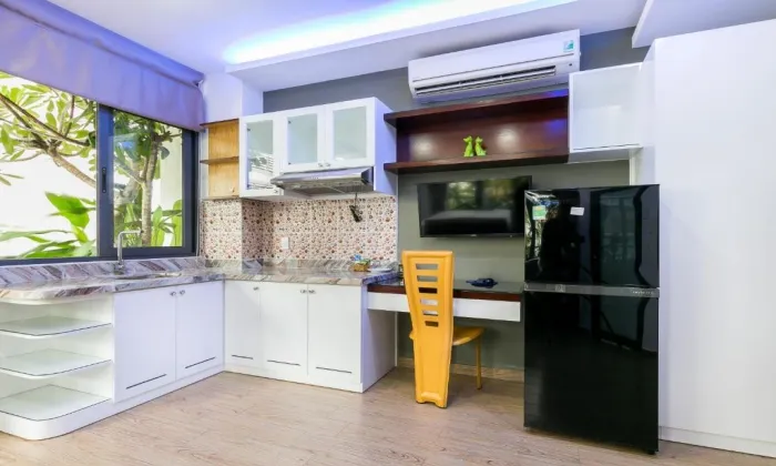Stunning Studio Garden Building Serviced Apartment For Rent in District 3 HCMC 40sqm 600 USD/month