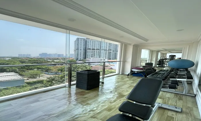 Balcony Two Bedroom Serviced Apartment in 204 Nguyen Van Huong Thao Dien HCM 80sqm 1,400 USD/month