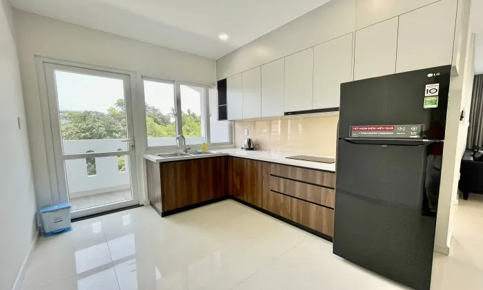 Balcony Two Bedroom Serviced Apartment in 204 Nguyen Van Huong Thao Dien HCM 80sqm 1,400 USD/month