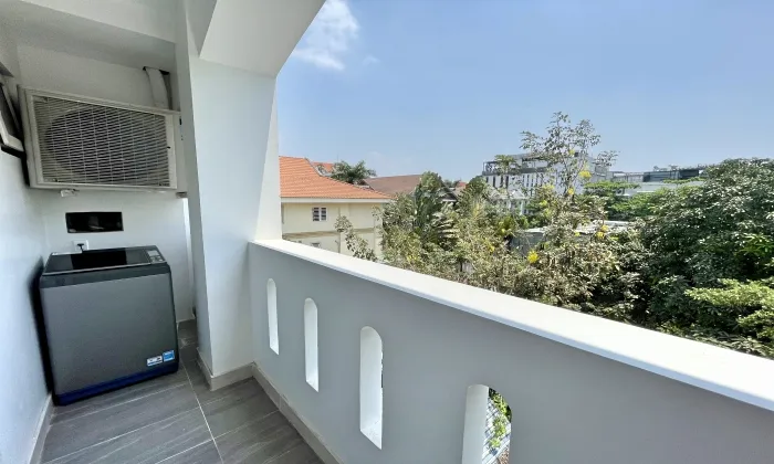 Balcony Two Bedroom Serviced Apartment in 204 Nguyen Van Huong Thao Dien HCM 80sqm 1,400 USD/month