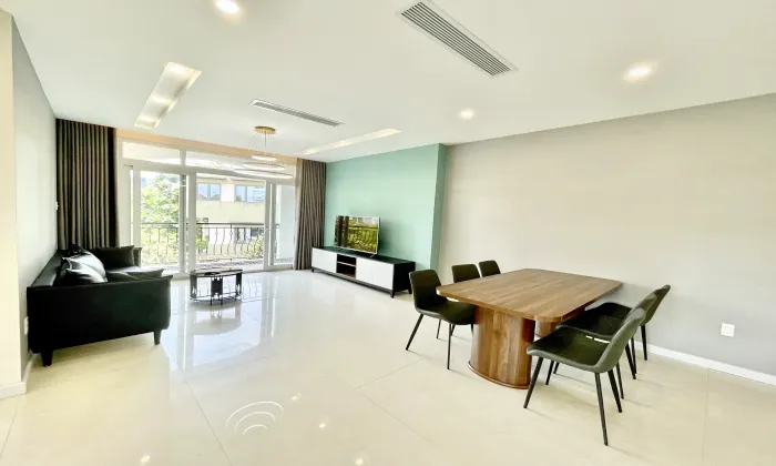 Balcony Two Bedroom Serviced Apartment in 204 Nguyen Van Huong Thao Dien HCM 80sqm 1,400 USD/month