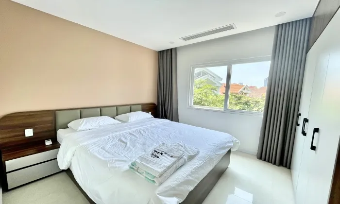 Balcony Two Bedroom Serviced Apartment in 204 Nguyen Van Huong Thao Dien HCM 80sqm 1,400 USD/month