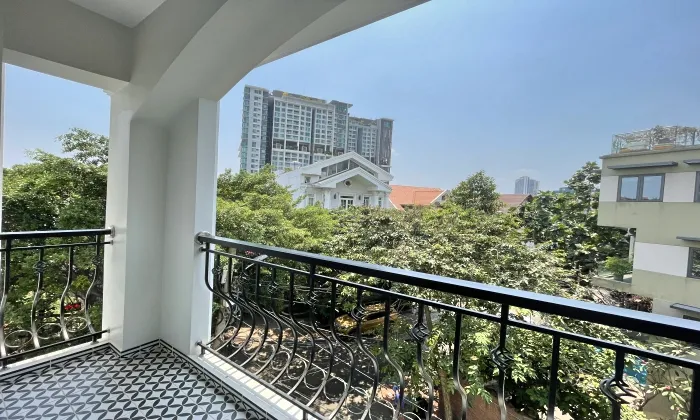 Balcony Two Bedroom Serviced Apartment in 204 Nguyen Van Huong Thao Dien HCM 80sqm 1,400 USD/month