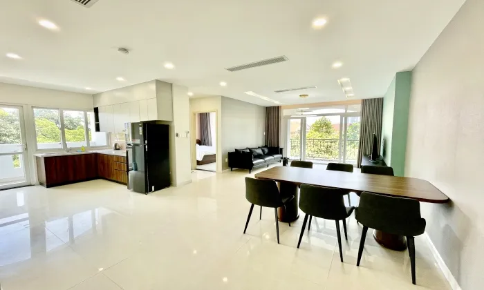 Balcony Two Bedroom Serviced Apartment in 204 Nguyen Van Huong Thao Dien HCM 80sqm 1,400 USD/month