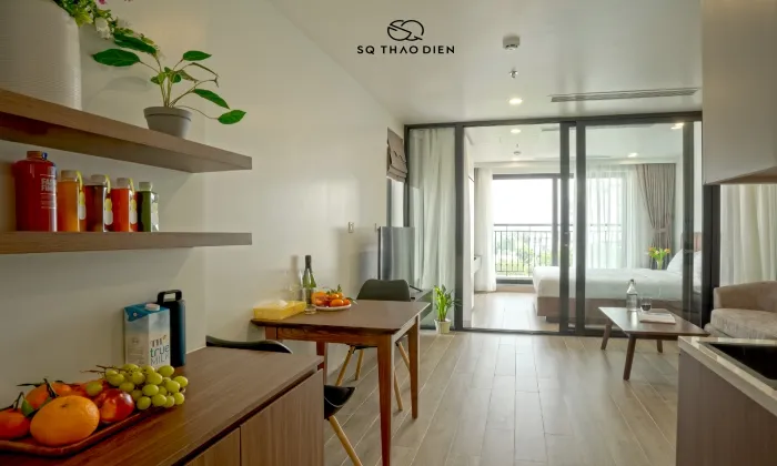 One Bedroom SQ Thao Dien Serviced Apartment For Rent in Thao Dien HCMC 45sqm 950 USD/month