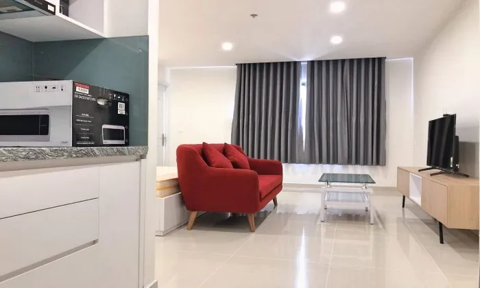 Nice and New Studio Blue Eyes Serviced Apartment For Rent in Thao Dien HCMC 35sqm 570 USD/month