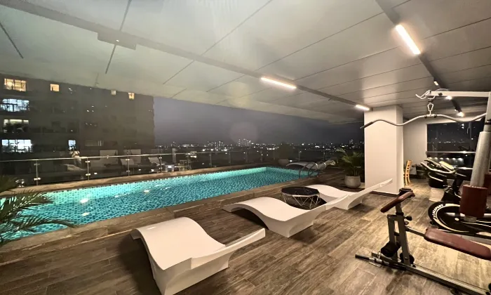 Nice and New Studio Blue Eyes Serviced Apartment For Rent in Thao Dien HCMC 35sqm 570 USD/month