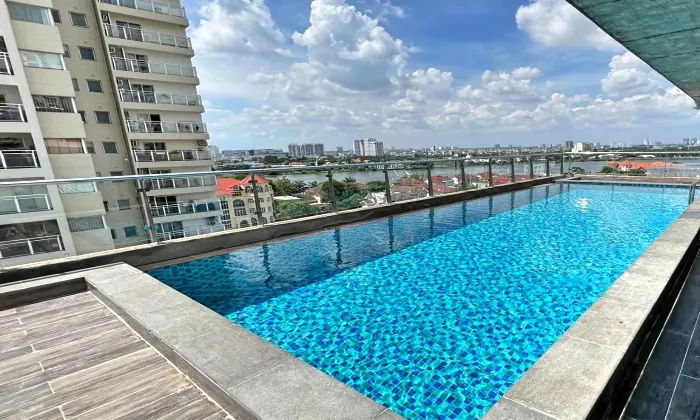 Nice and New Studio Blue Eyes Serviced Apartment For Rent in Thao Dien HCMC 35sqm 570 USD/month