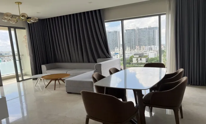 River View Three Bedroom Diamond Island Apartment HCM 117sqm 1,700 USD/month