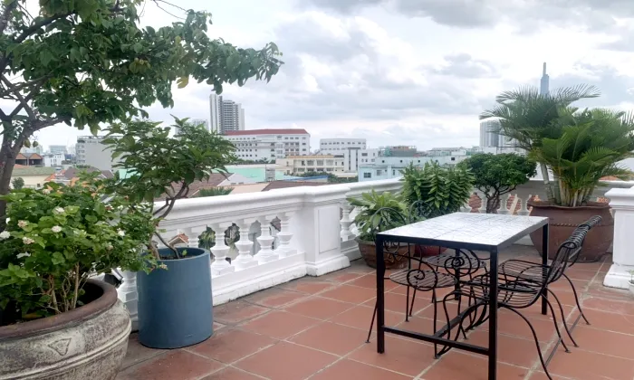 Three Bedroom Saigon Sen Serviced apartment For Rent in Thao Dien HCM 120sqm 950 USD/month
