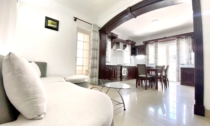 Three Bedroom Saigon Sen Serviced apartment For Rent in Thao Dien HCM 120sqm 950 USD/month