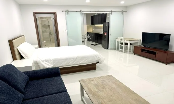 One Bedroom Glass Partition Apartment For Rent in Thao Dien HCM 55sqm 650 USD/month