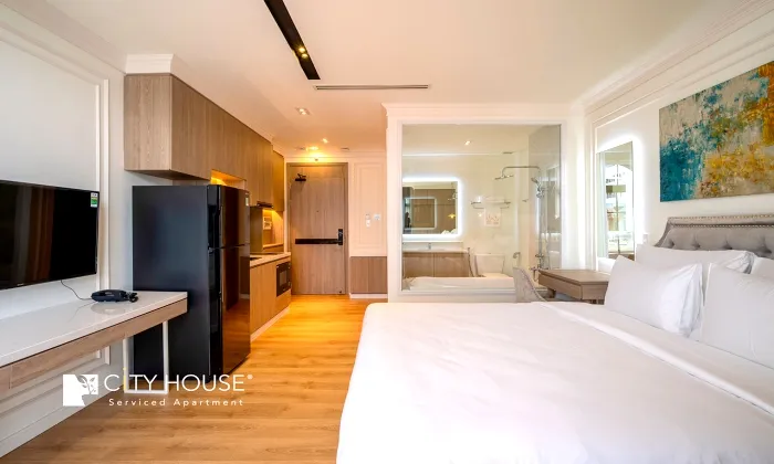 Studio Shome Serviced Apartment for rent in Nguyen Van Troi Phu Nhuan HCMC 25sqm 700 USD/month