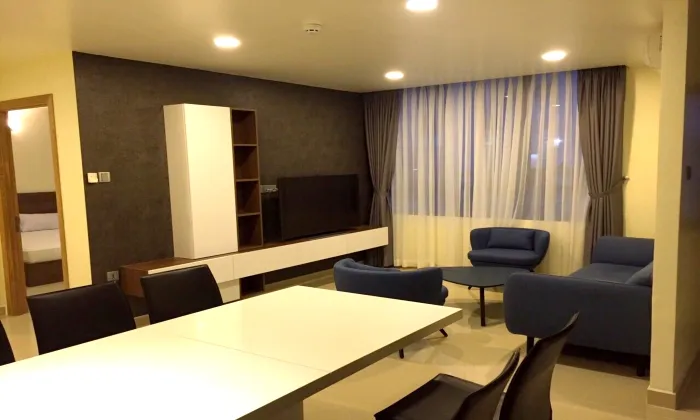 High Quality Interior Two Bedrooms Serviced in Phu Nhuan Dist HCMC 75sqm 600 USD/month