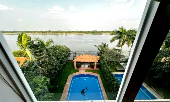 River Front Villa For Rent in Phu Tuong Compound Thao Dien HCMC 700sqm 5,000 USD/month