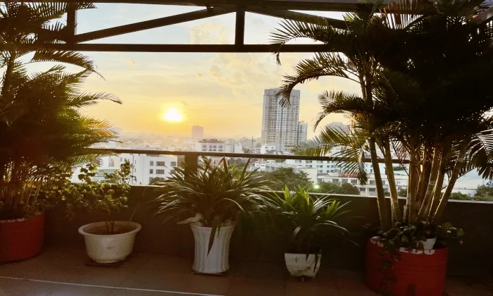 Balcony Two Bedroom Lily Serviced Apartment For Rent HCMC 80sqm 850 USD/month