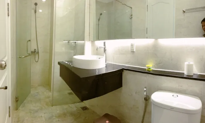 Balcony Two Bedroom Lily Serviced Apartment For Rent HCMC 80sqm 850 USD/month