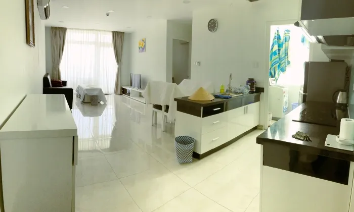 Balcony Two Bedroom Lily Serviced Apartment For Rent HCMC 80sqm 850 USD/month