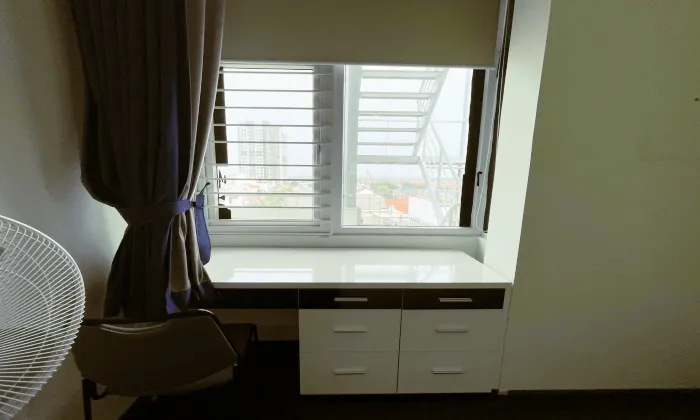 Balcony Two Bedroom Lily Serviced Apartment For Rent HCMC 80sqm 850 USD/month