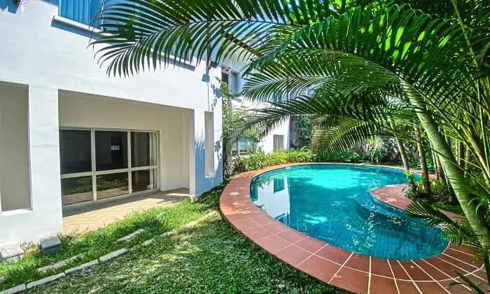 Nice Garden Pool Villa For Rent in ABC Compound Tran Nao Street HCM 450sqm 3,000 USD/month