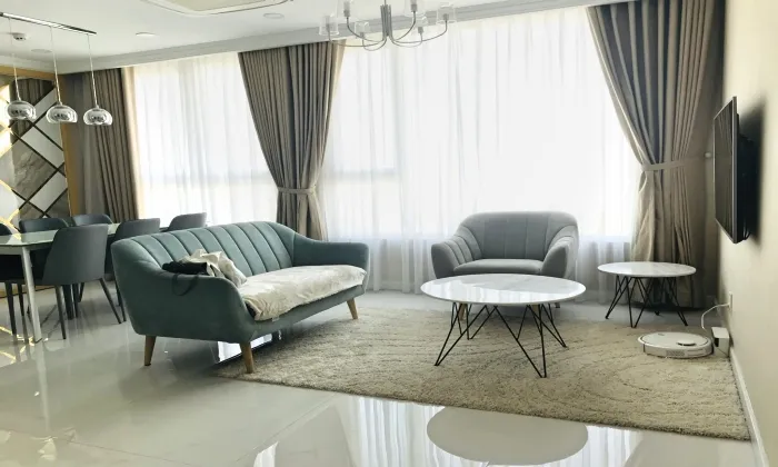 Good Size 03 Bedroom Leman Luxury Apartment For Rent in District 3 HCM 118sqm 1,800 USD/month