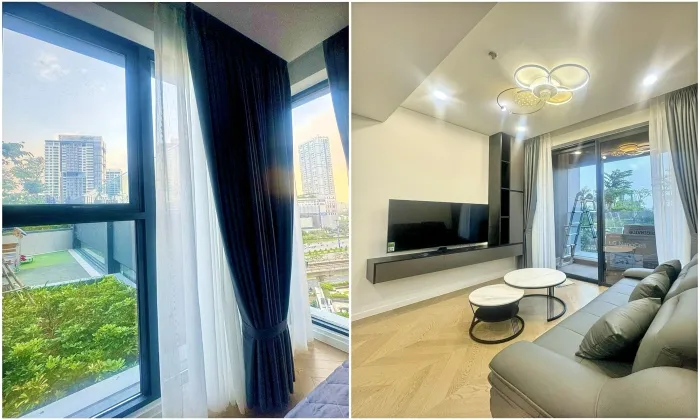 02 Bedroom Garden Unit Lumiere apartment for rent in District 2 HCMC 75sqm 1,350 USD/month