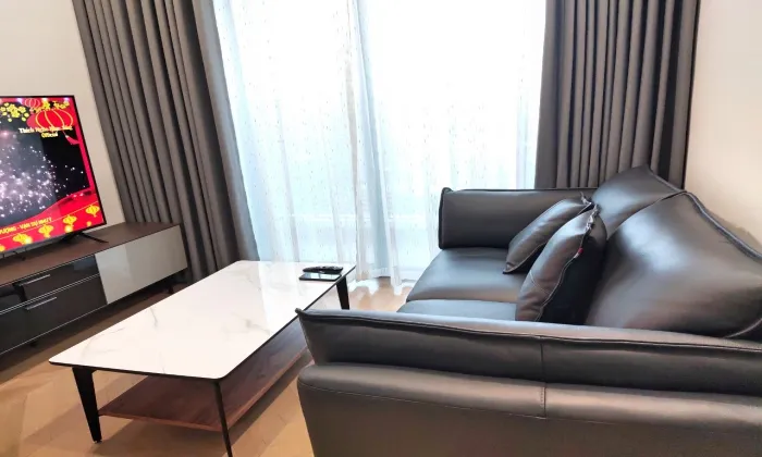 Dark furniture 02 Bedroom Apartment for rent in Lumiere Thao Dien HCM 70sqm 1,300 USD/month