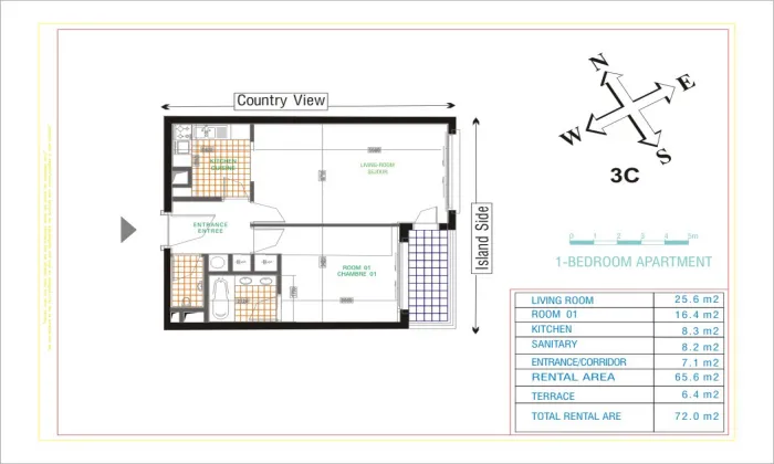 Stunning One Bedroom Saigon Domaine Residence For Rent in HCMC 72sqm 1,000 USD/month