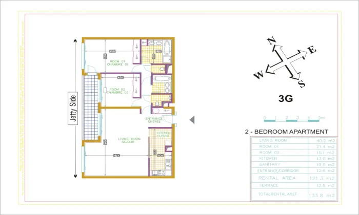 Open View To River 02 Bedroom Saion Domaine Residence For Rent HCM 169sqm 2,750 USD/month