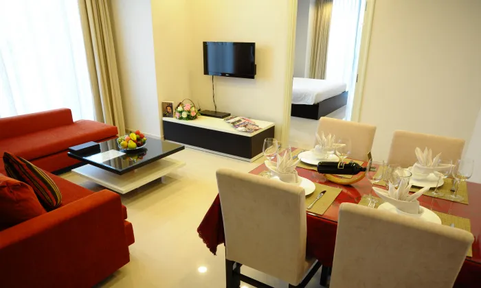 Two Bedroom Apartment For Rent in Mayfair Suites Serviced Apartment HCM 68sqm 1,100 USD/month