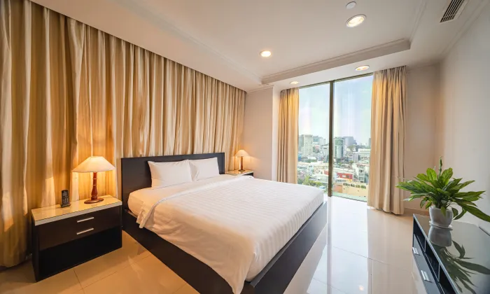 Two Bedroom Apartment For Rent in Mayfair Suites Serviced Apartment HCM 68sqm 1,100 USD/month