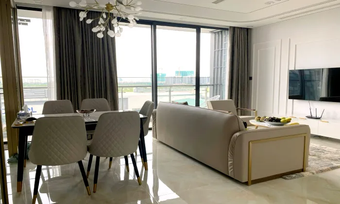 Good Size Three Bedroom Aqua 2 For Rent in Golden River District 1 HCM 121sqm 2,400 USD/month