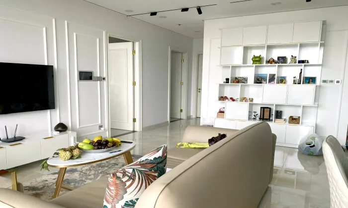 Good Size Three Bedroom Aqua 2 For Rent in Golden River District 1 HCM 121sqm 2,400 USD/month