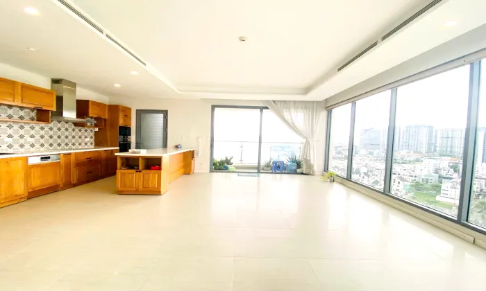 Unfurnished River View Three Bedroom Apartment For Rent HCM 120sqm 1,400 USD/month