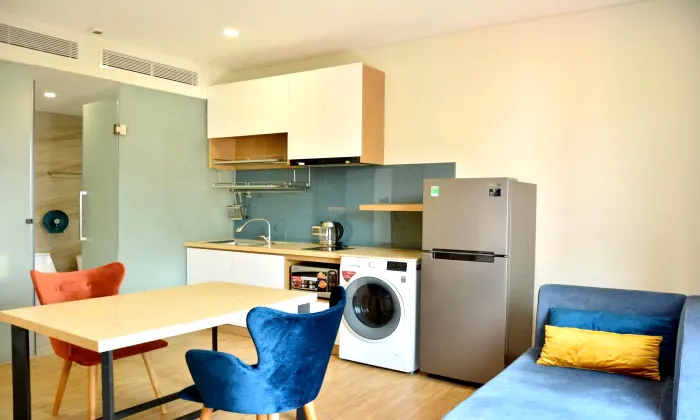 Separate One Bedroom Kim Residence Suites Serviced Apartment For Rent HCM 50sqm 600 USD/month