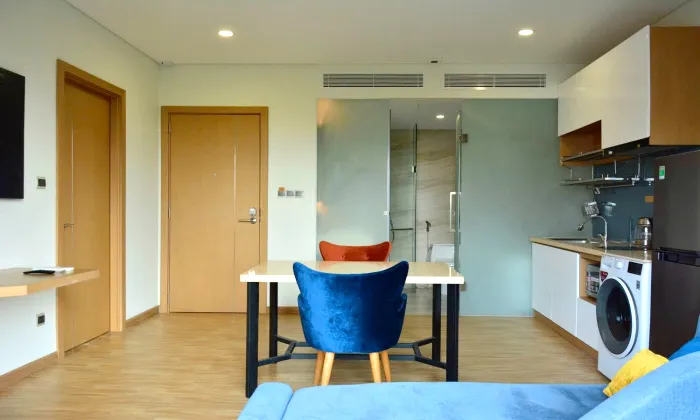 Separate One Bedroom Kim Residence Suites Serviced Apartment For Rent HCM 50sqm 600 USD/month