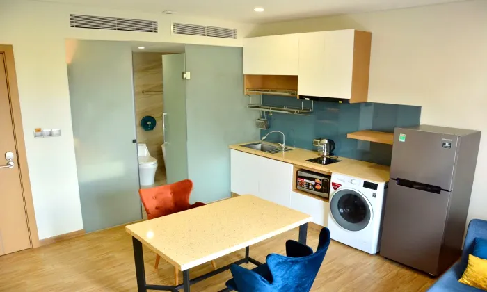 Separate One Bedroom Kim Residence Suites Serviced Apartment For Rent HCM 50sqm 600 USD/month