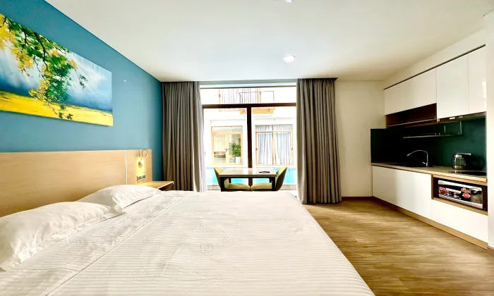 Studio Home Kim Residence Suites Serviced Apartment For Rent in HCMC 30sqm 500 USD/month