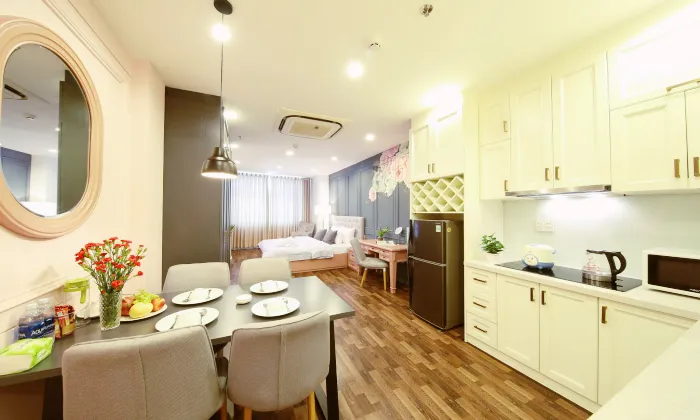 Blue Studio Justyle Serviced Apartment For Rent in District 3 HCMC 52sqm 570 USD/month