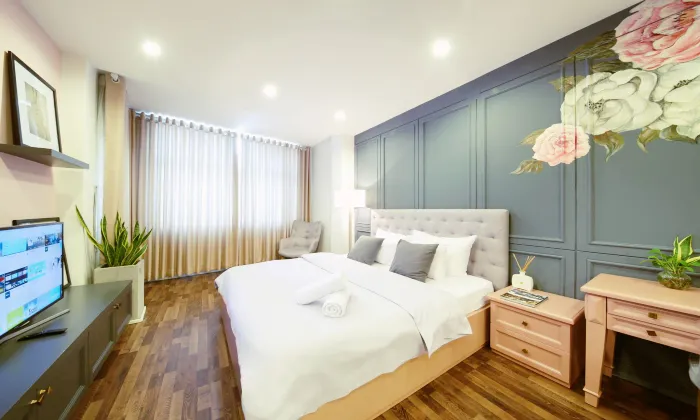 Blue Studio Justyle Serviced Apartment For Rent in District 3 HCMC 52sqm 570 USD/month