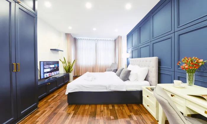 Blue Studio Justyle Serviced Apartment For Rent in District 3 HCMC 52sqm 570 USD/month