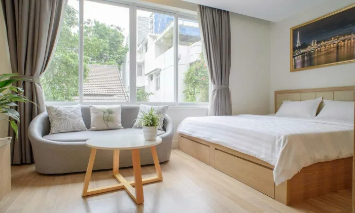 Bright Light Studio Equinox Serviced Apartment For Rent in District 3 HCM 45sqm 650 USD/month