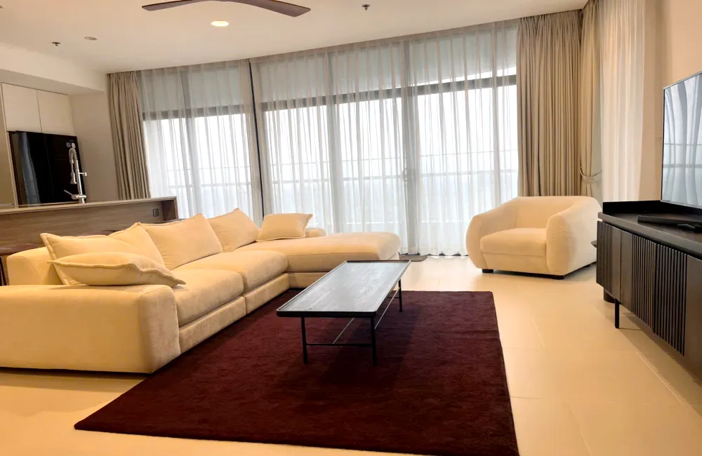 Clean New 03 Bedroom City Garden Apartment For Rent Binh Thanh HCMC 145sqm 2,900 USD/month